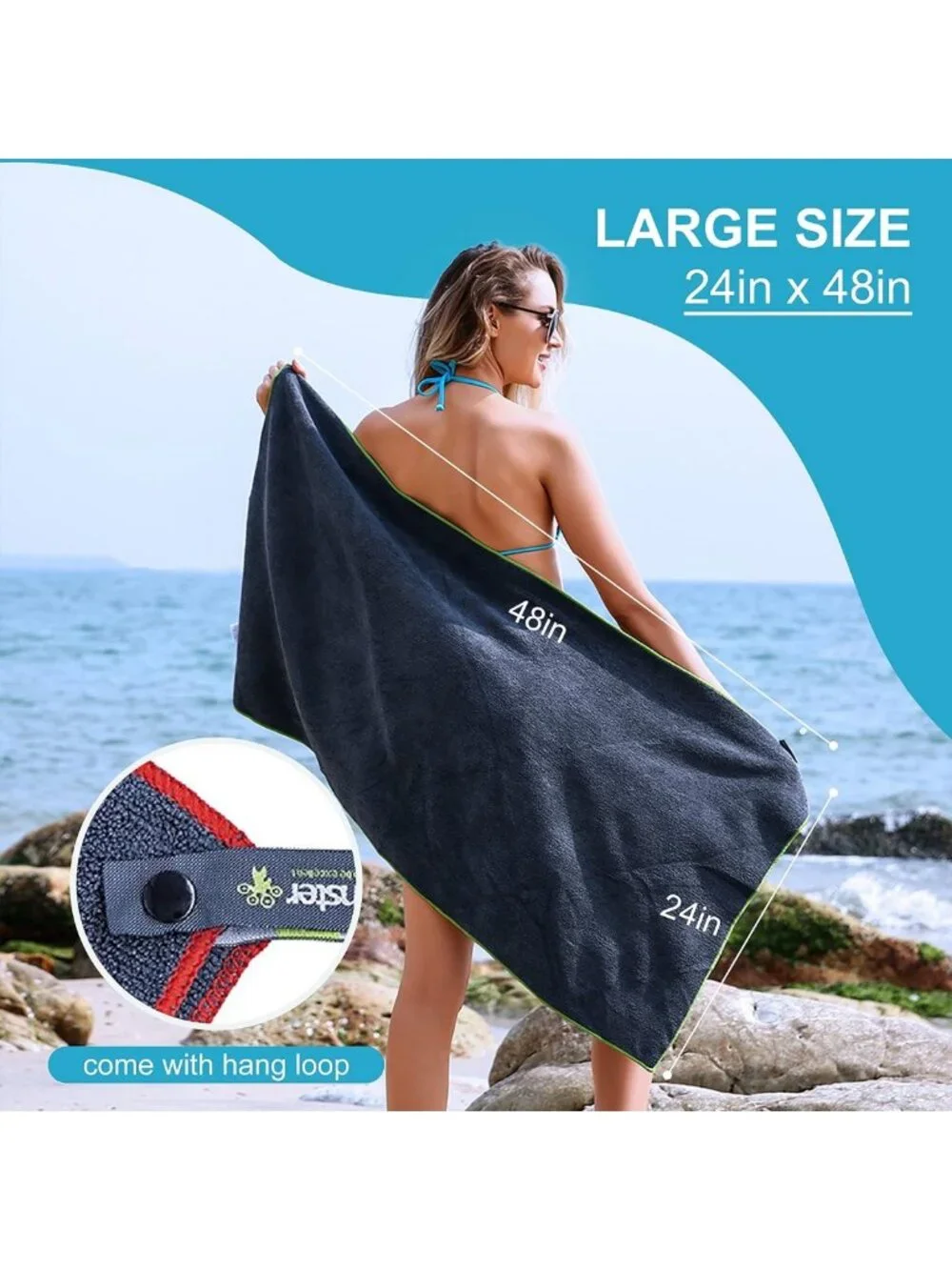 Quick Dry Microfiber Travel Towels Set - Super Absorbent, Lightweight & Compact